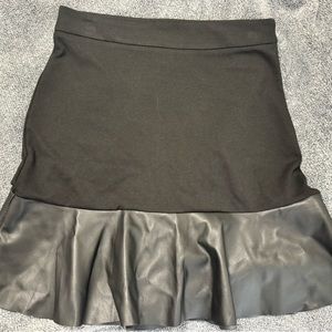 Michael Kors black faux leather skirt